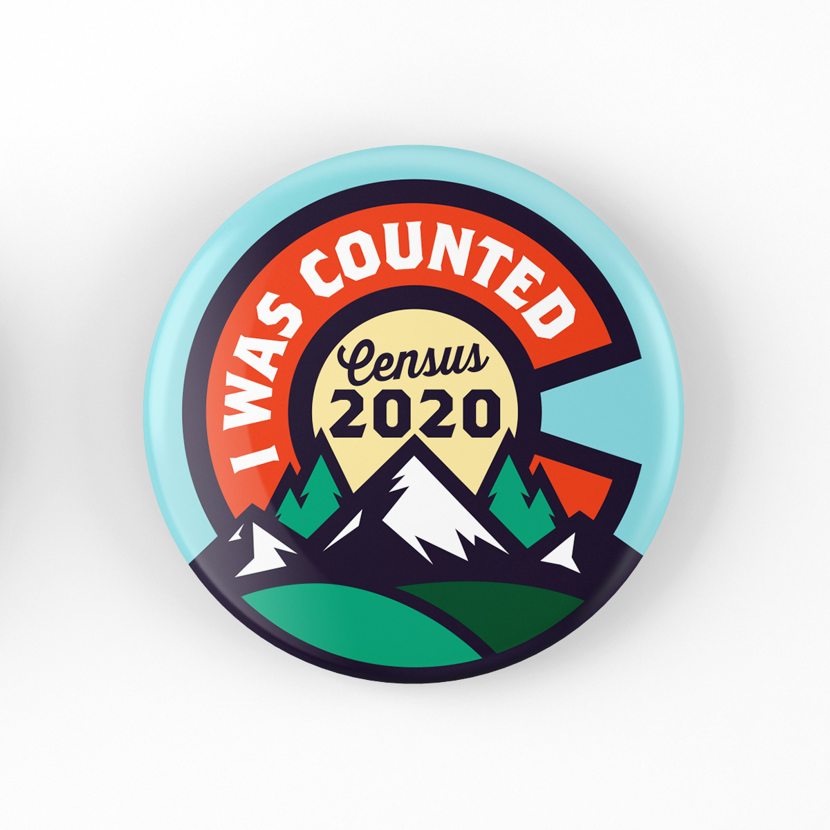 Promotional Pin for 2020 Colorado Census