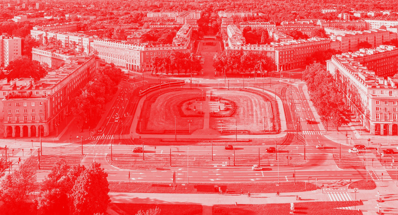Nowa Huta Place in Kraków, Poland (Edited archive image)