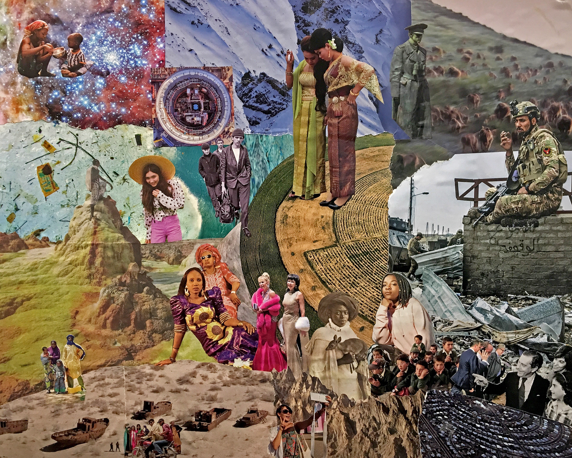 Microcosm. 2017. Mixed Media on Paper. 18" x 24"