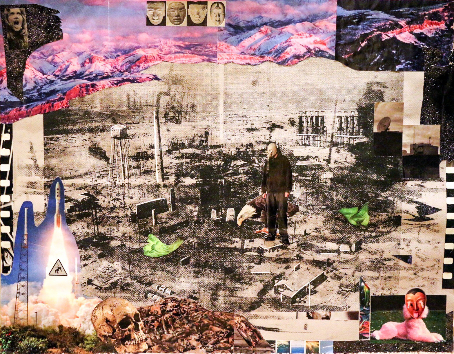 3 Mile Island. 2017. Mixed media on Canson Mi Teintes Paper. 18" x 24"