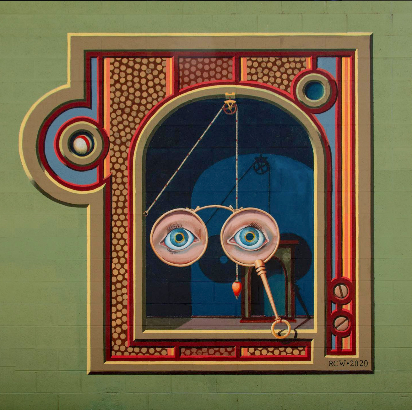 Photo of the Richard Whitten mural.