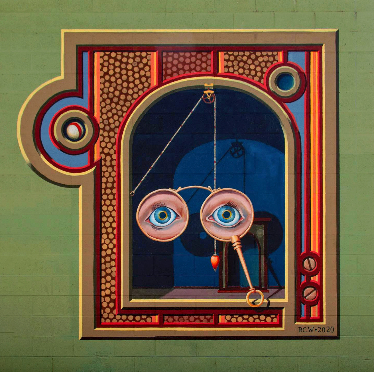 Mural with artist Richard Whitten.