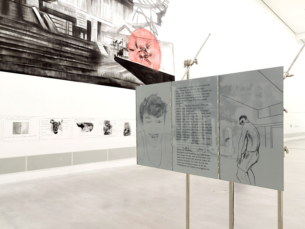 The Regime. Series of drawings on ePaper, 2020.Text from GRM: Brainfuck, by Sibylle Berg, 2019