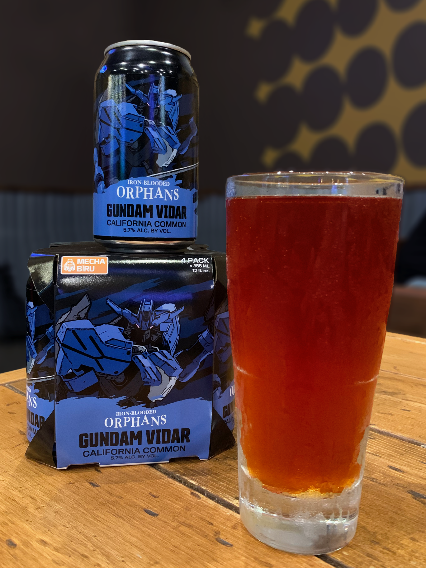 As its namesake comes from the Norse god of revenge, Gundam Vidar was rebuilt from the wreckage of its previous incarnation to avenge itself against the one who defeated it. This steamed beer matches the emboidiment of the Vidar through its cold red colors that emulate the cold calculated rage that fuels this Gundam.