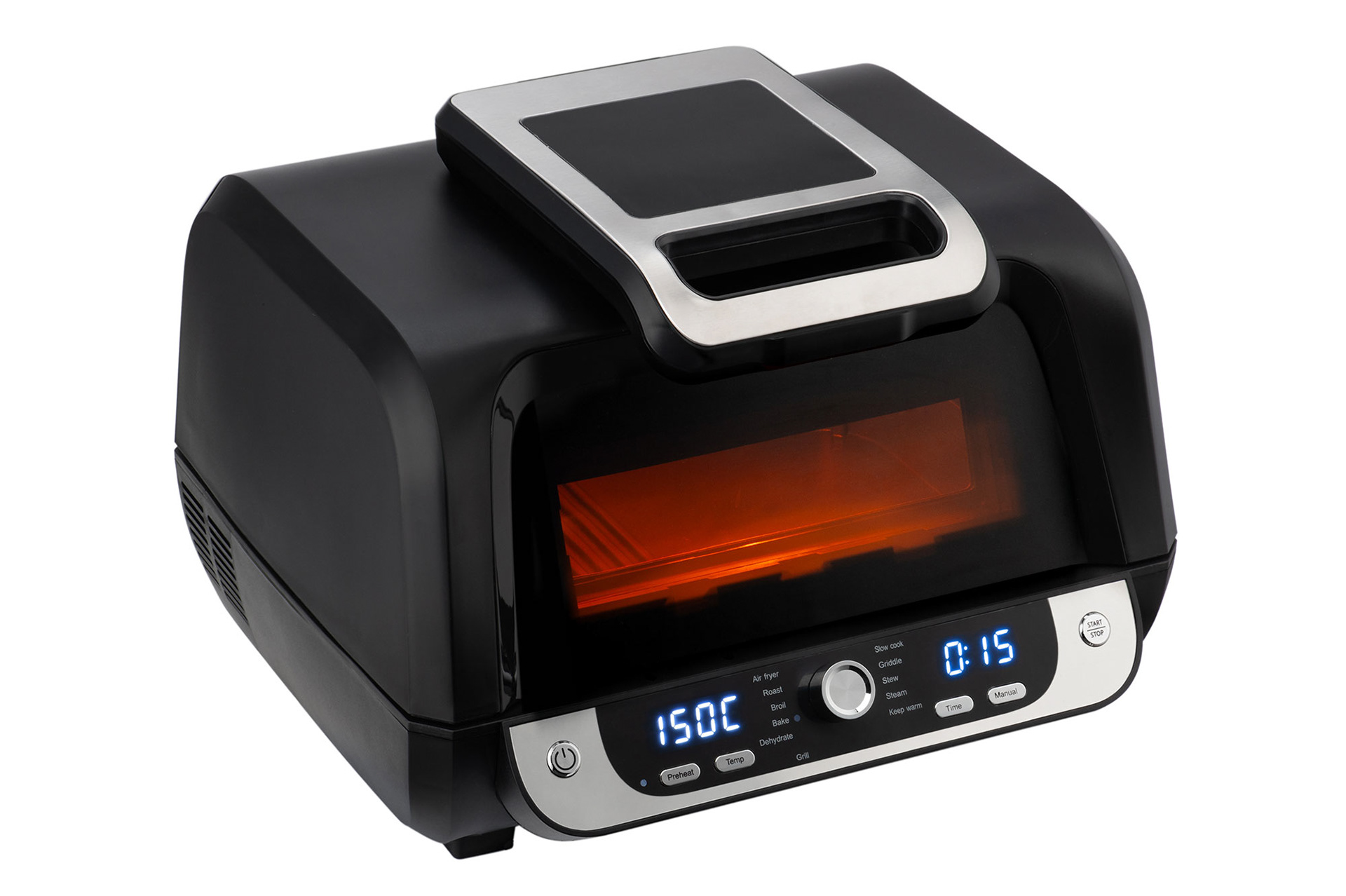 ΠροΪοντική φωτογράφηση air fryer με φούρνο και τζάμι παρακολούθησης για e-shop