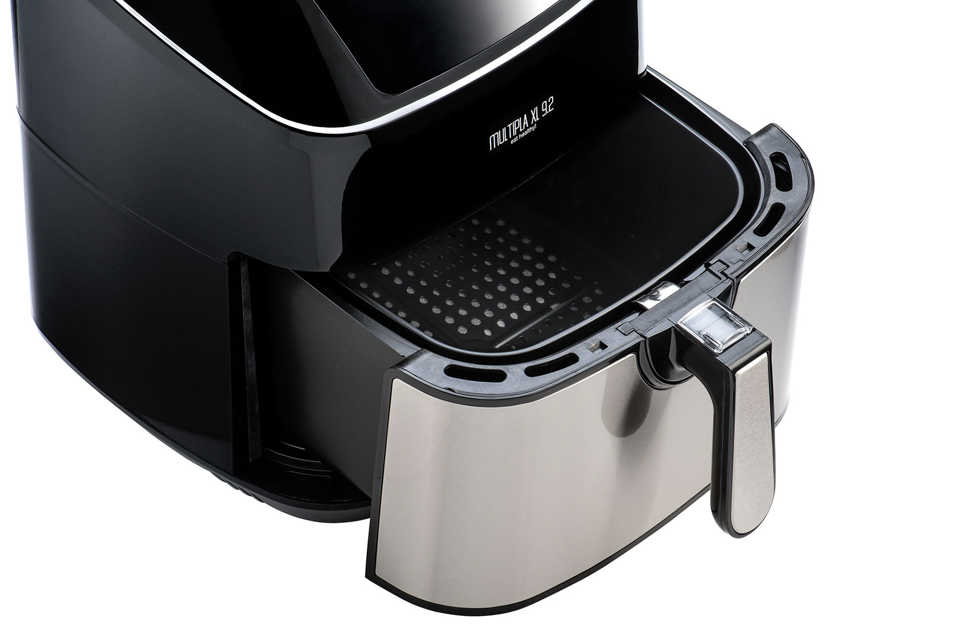 λεπτομέρεια κάδου air fryer της gruppe σε λευκό φόντο για e-shop