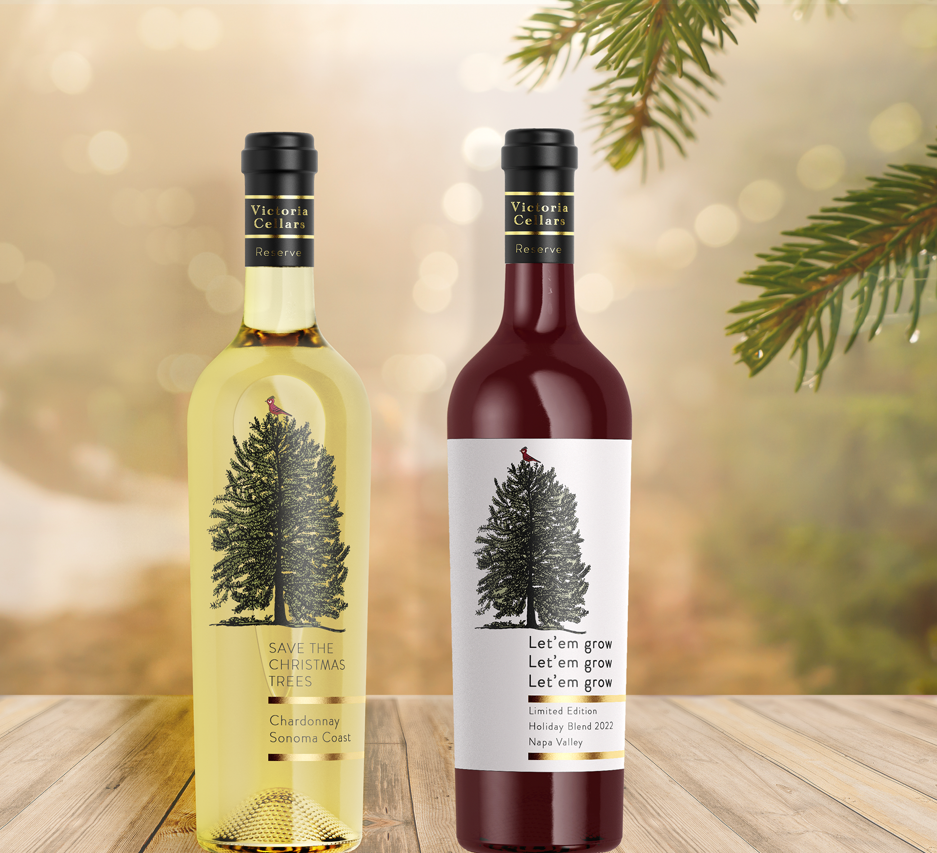 Holiday Blend wine label