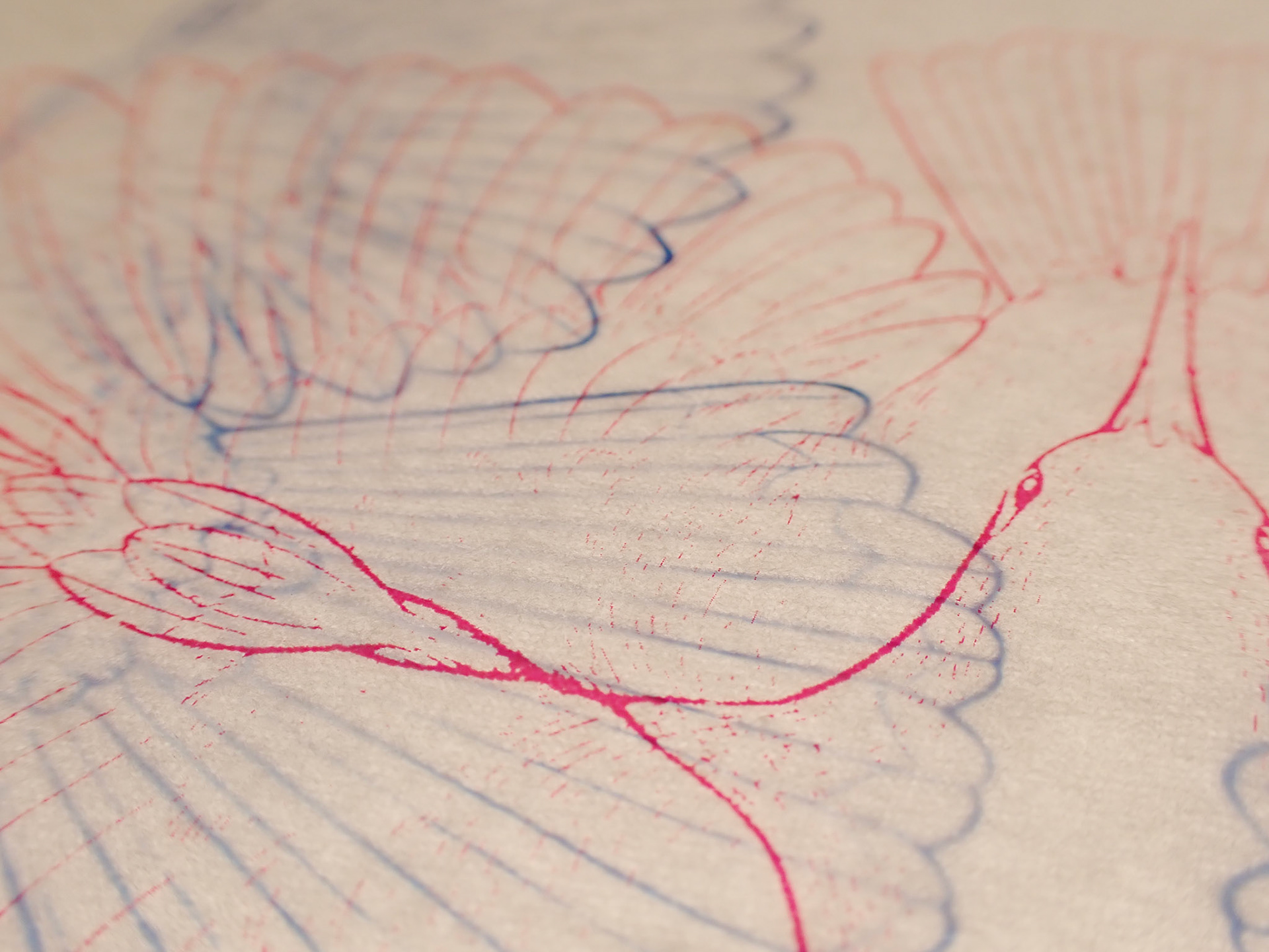 Siebdruck auf Seidenpapier