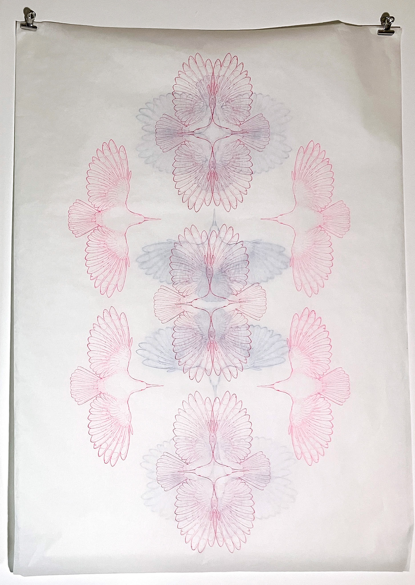 Siebdruck auf Seidenpapier