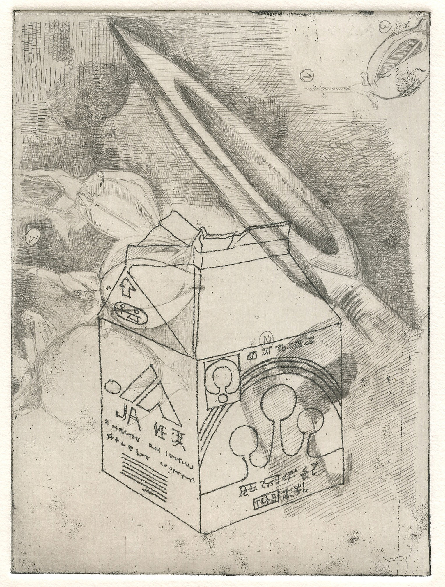 Kaltnadel und Radierung