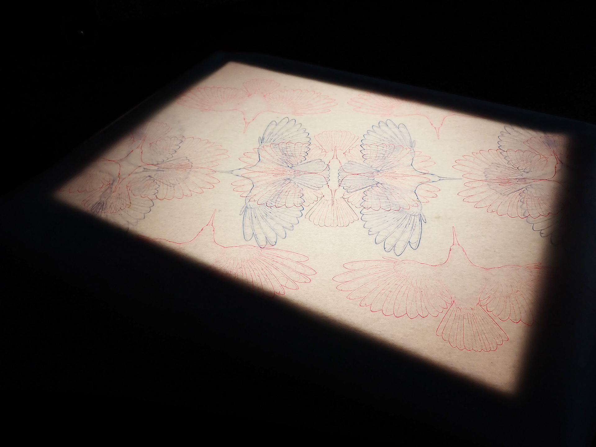 Siebdruck auf Seidenpapier