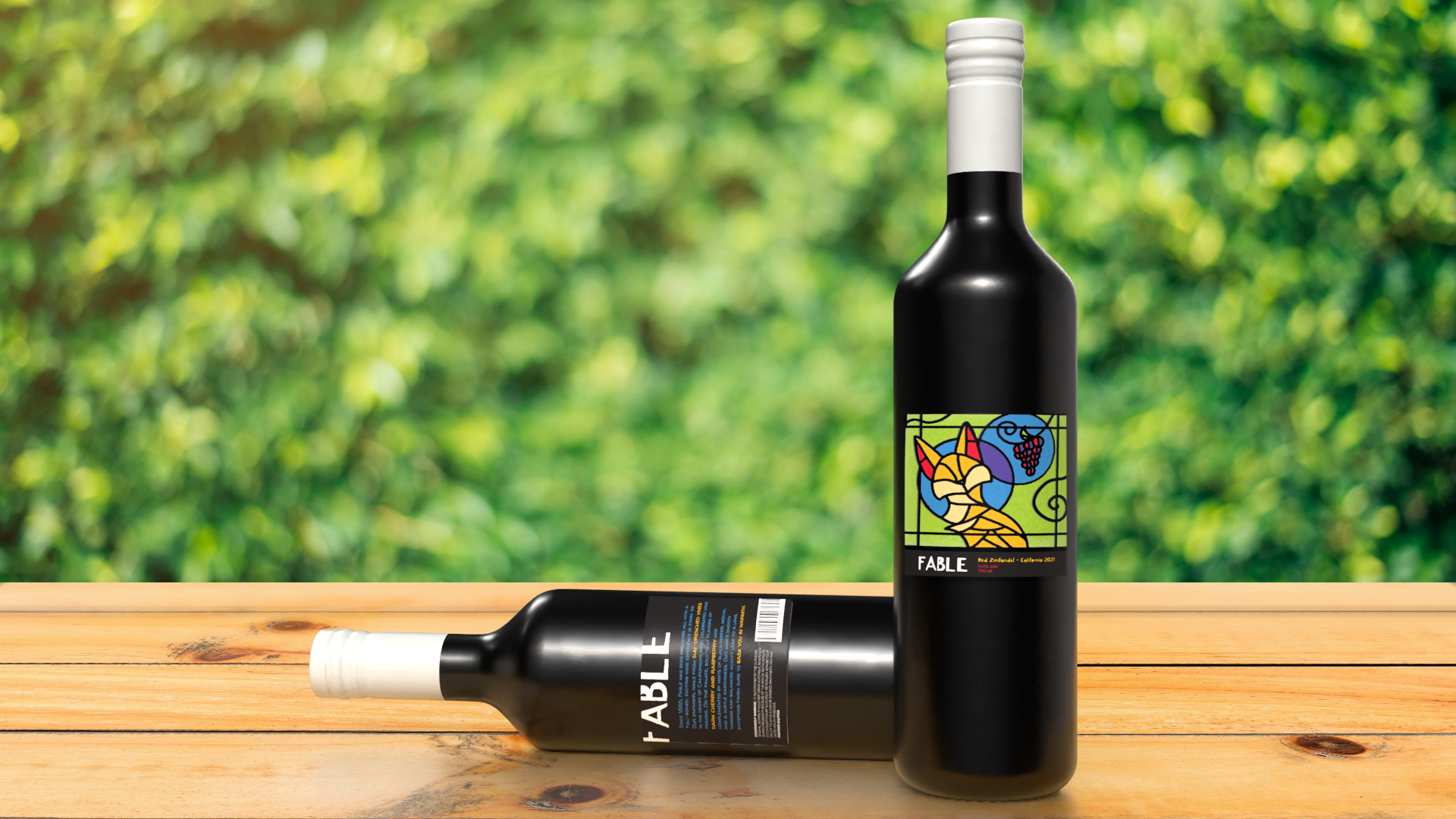 Wine Label on Bordeaux Bottle