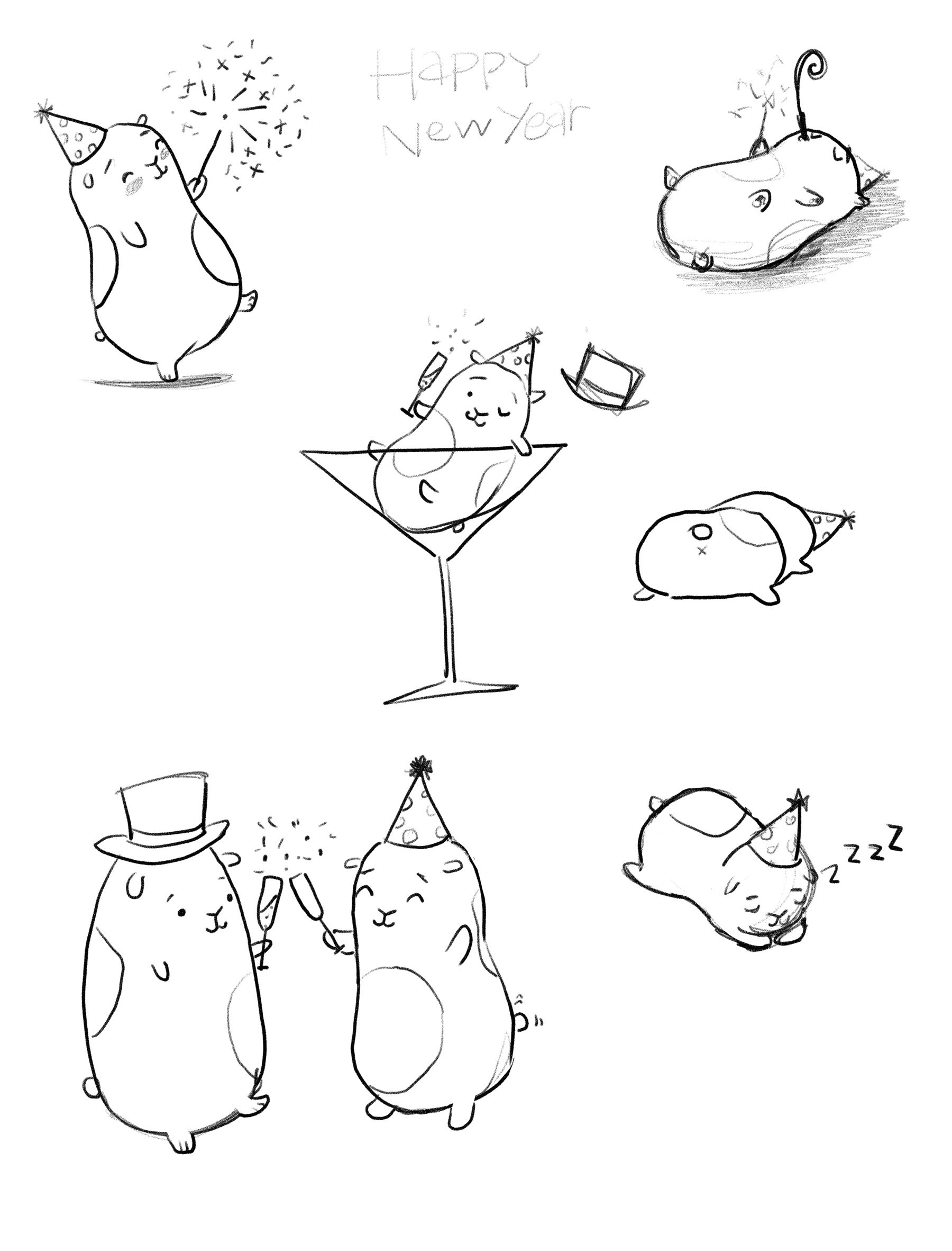 new years hamsters