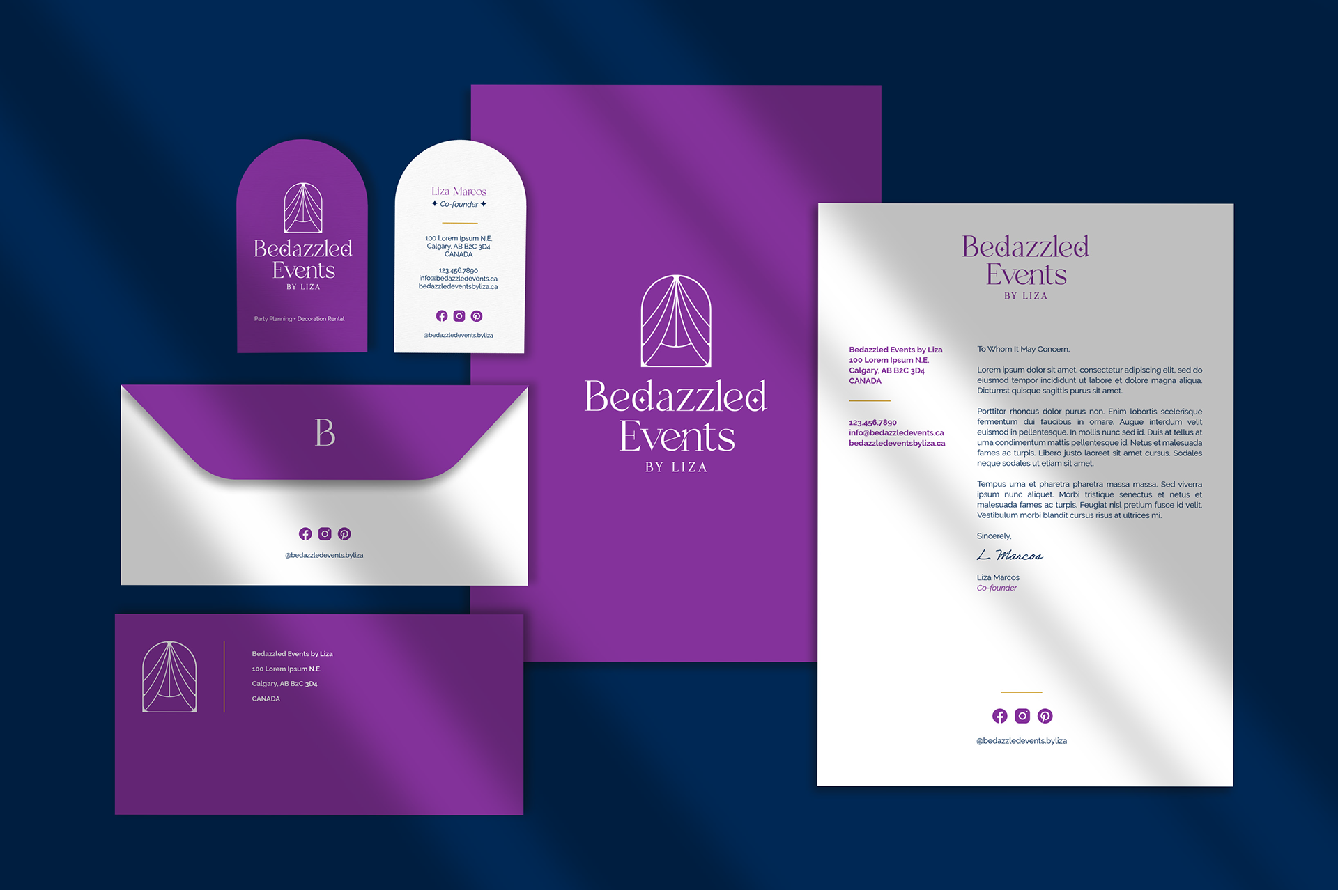 Bedazzled Events by Liza Stationery Set