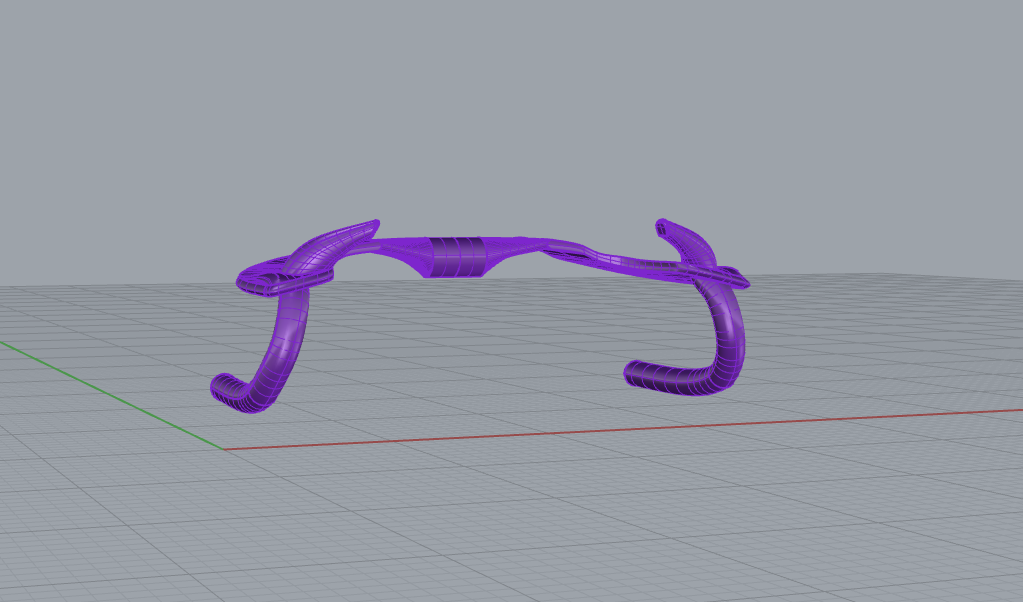 Rhino 3D handlebar model in progress