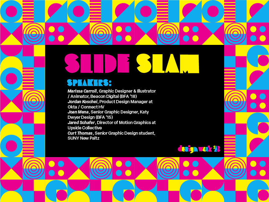 The opening slide for the Slide Slam