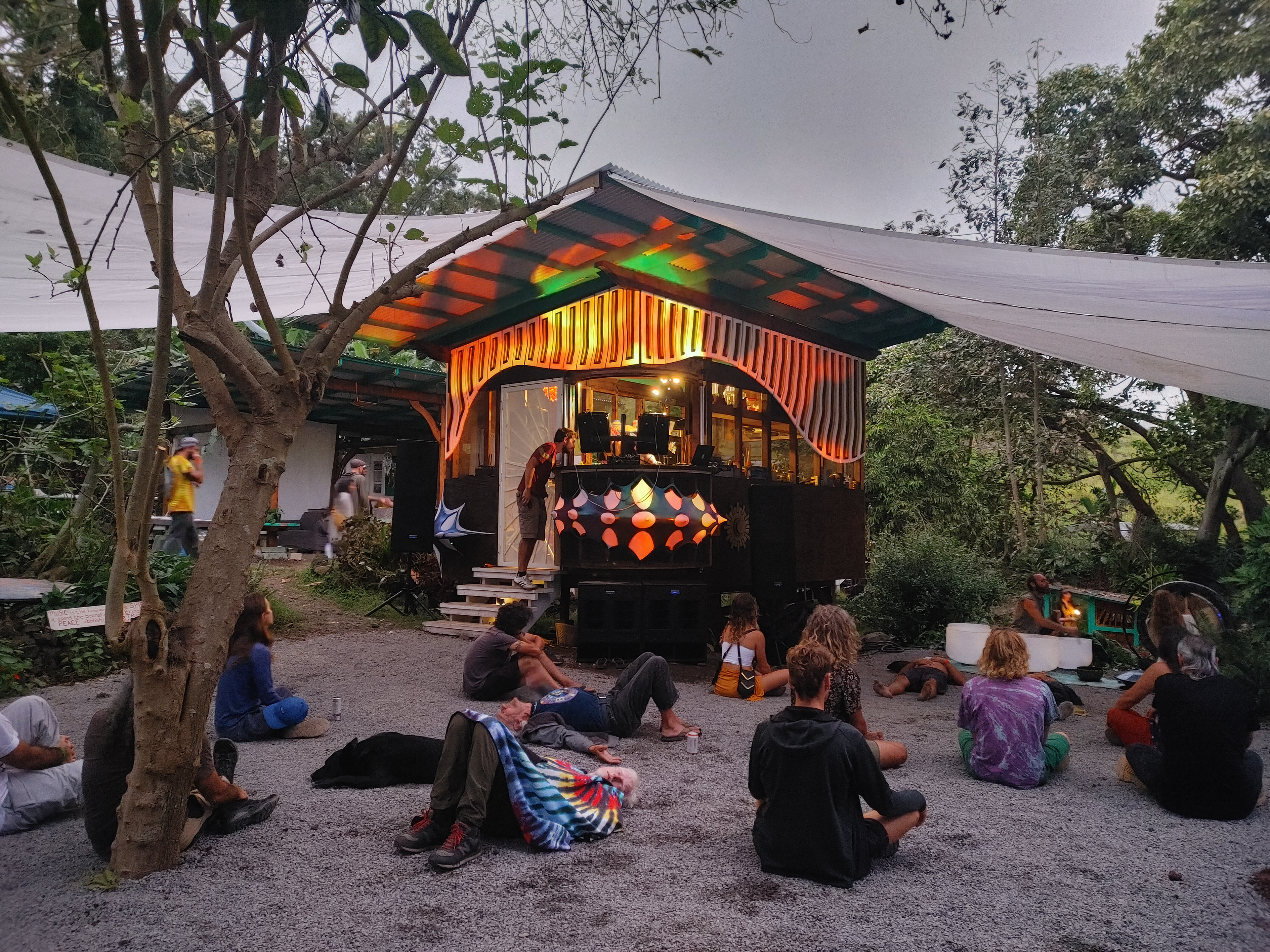 Sound healing as darkness approaches