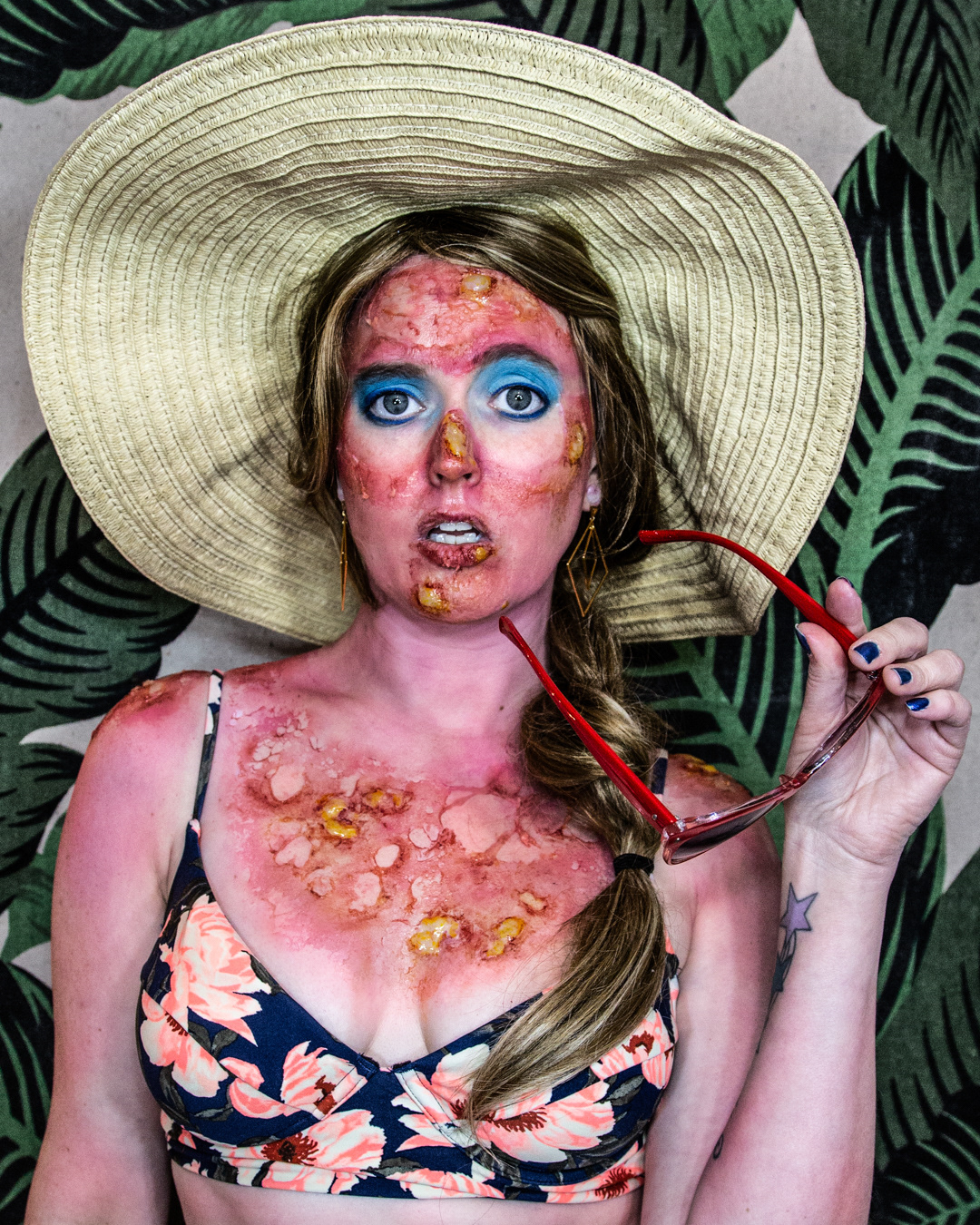 Scorched. (Makeup by Carolyn Blomberg)