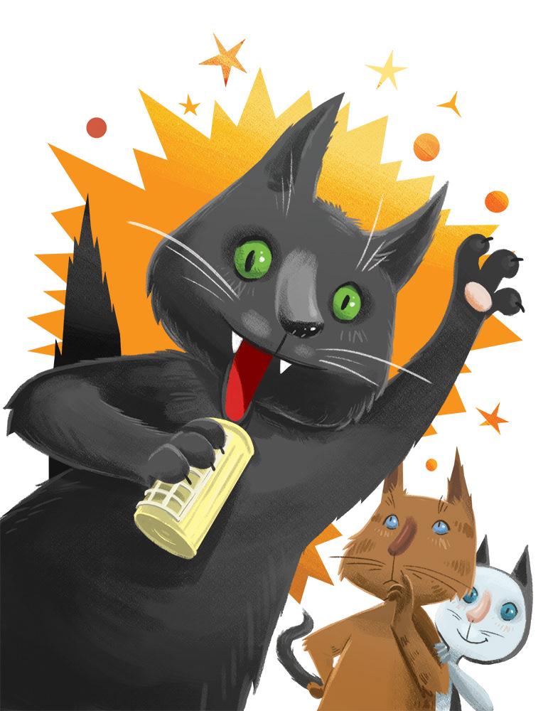36 and 6 cats-detectives