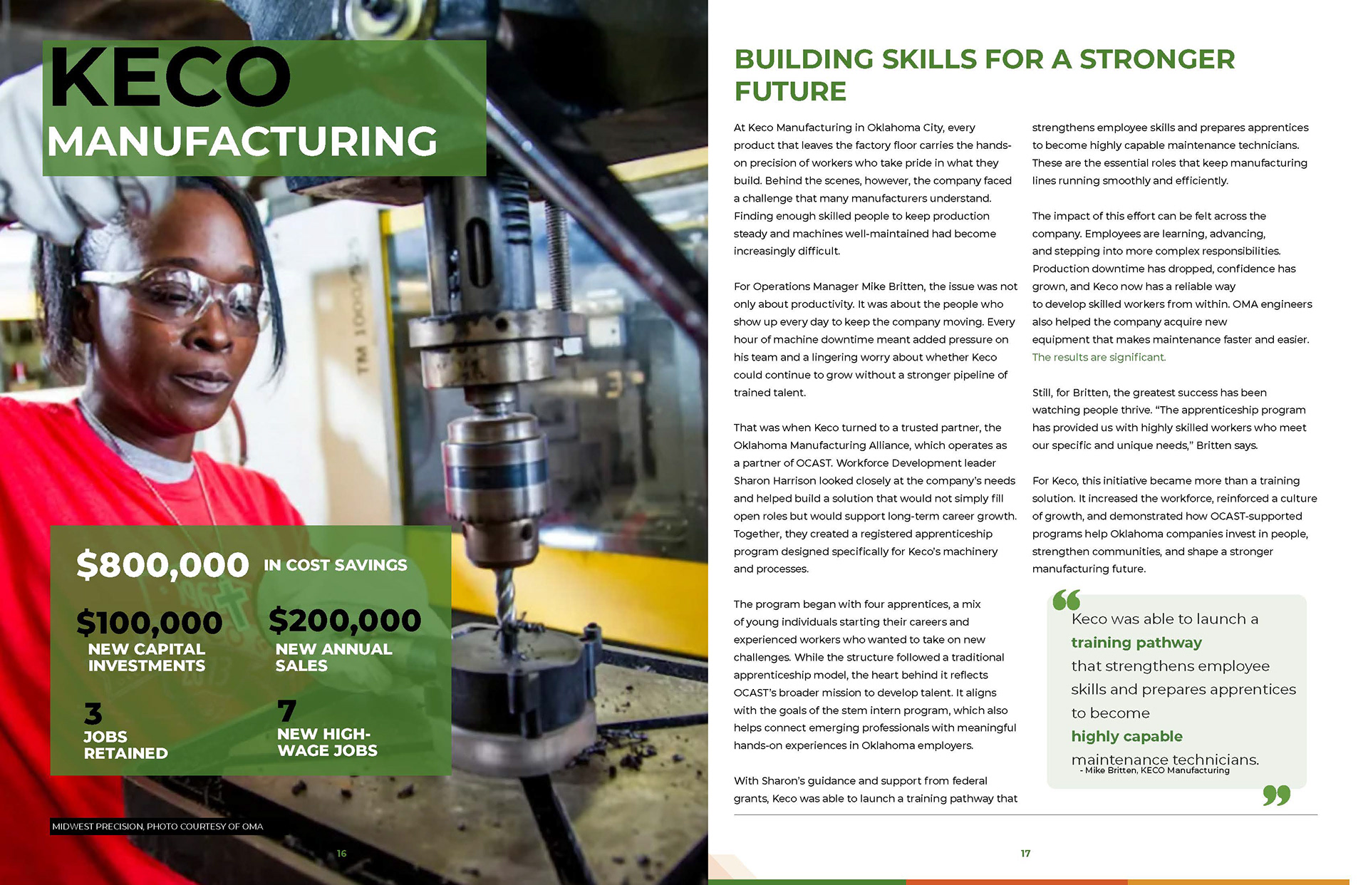 Story layout designed for 2025 agency impact report using InDesign and Photoshop