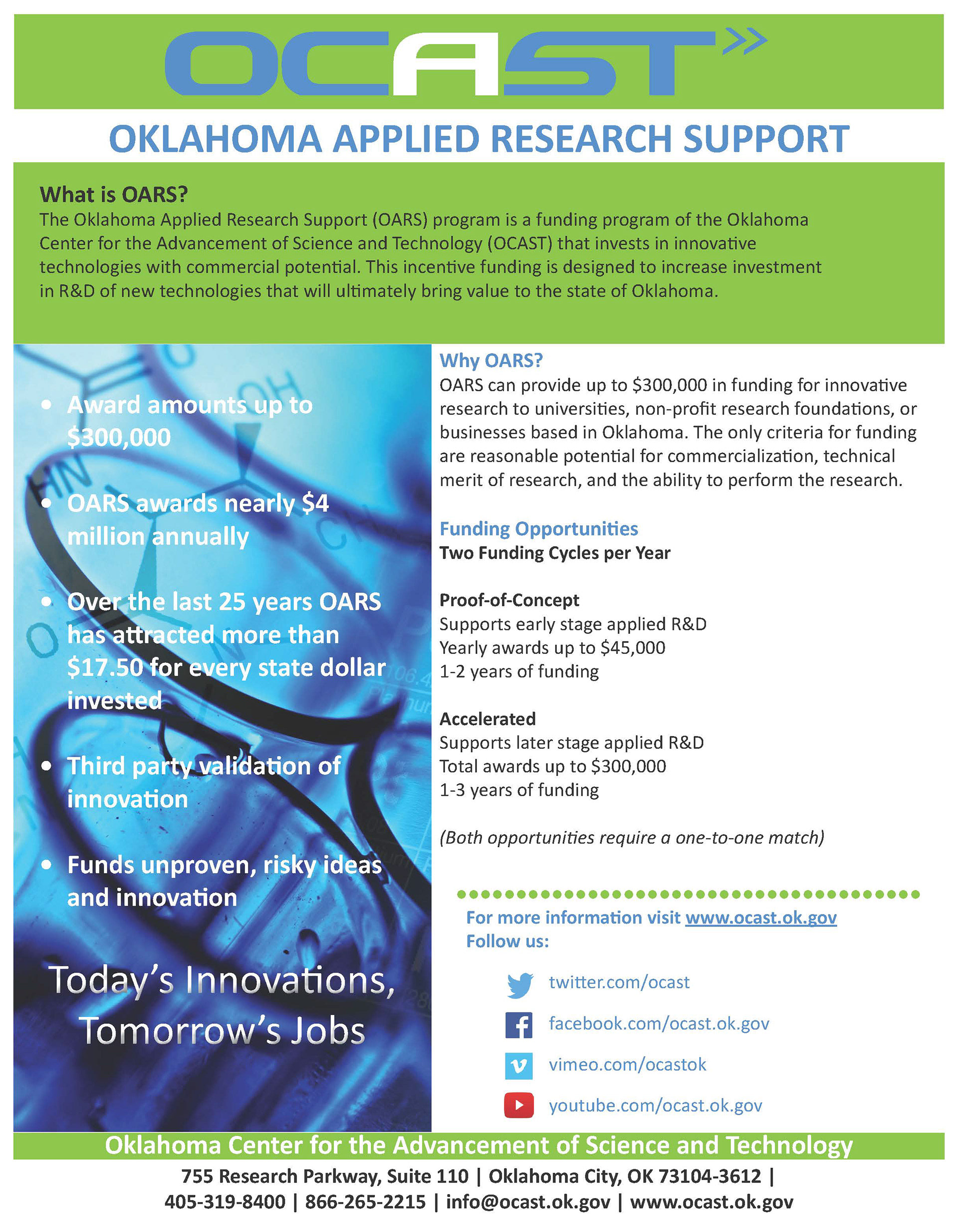 One-pagers designed for current state agency for public distribution using InDesign