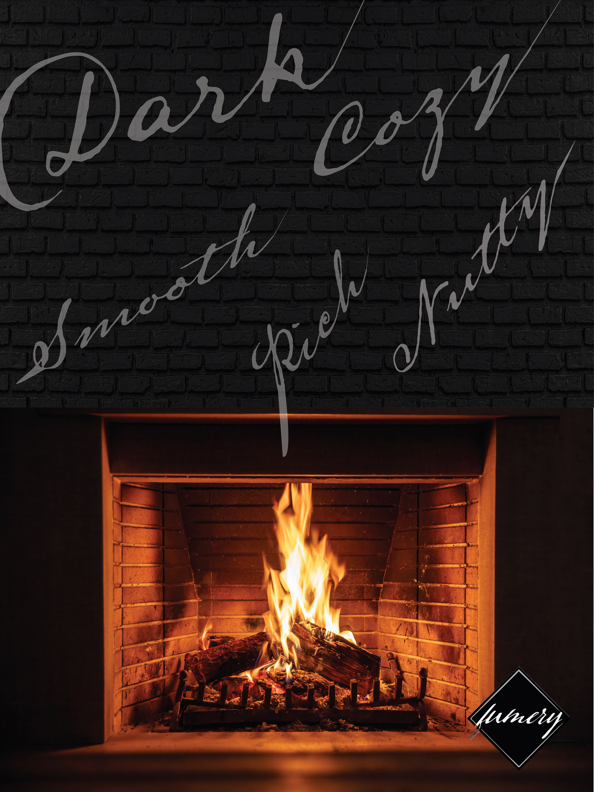 This assignment required the use of specified words to advertise a mood. The assigned words were designed to look like smoke curling out of a fireplace to suggest a moody atmosphere. Done with Adobe InDesign and Photoshop, 2022.