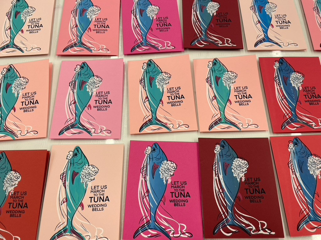 Valentine's Day Screen-Printed Cards