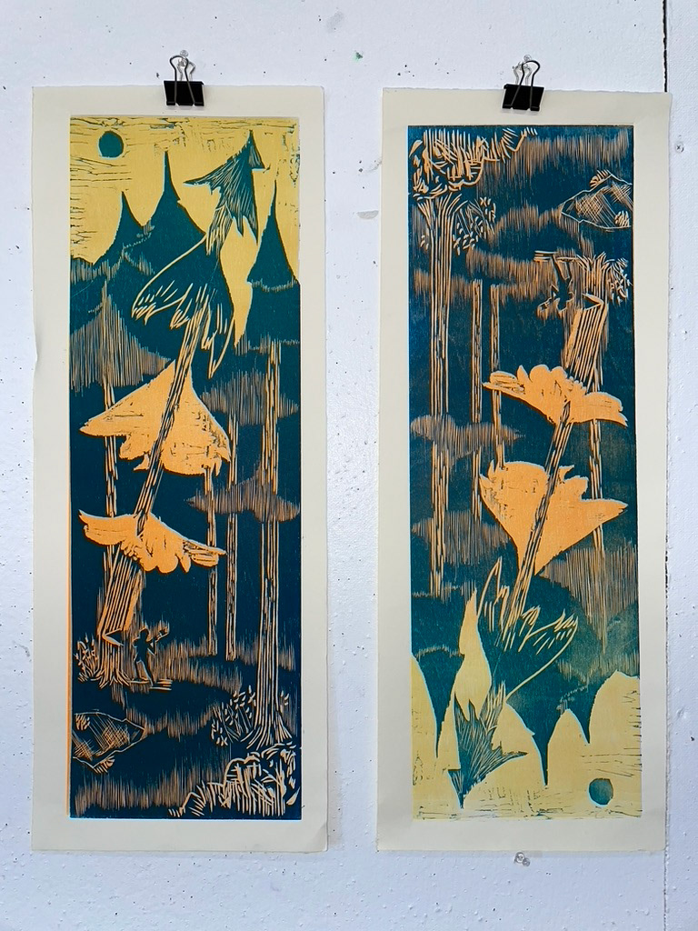 "Wood-Cut" Woodcut Print