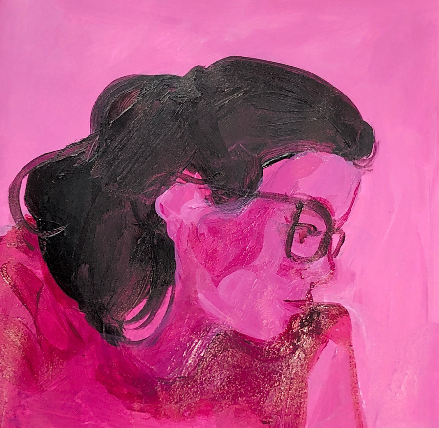 Lucy in Pink. Acrylic.