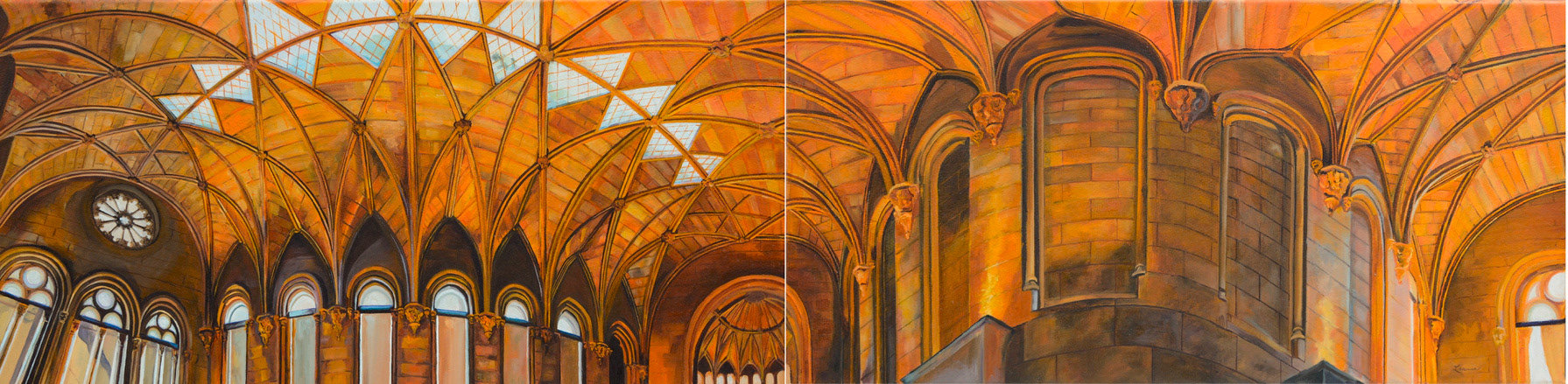 The Smithsonian Institute. Oil (Diptych)