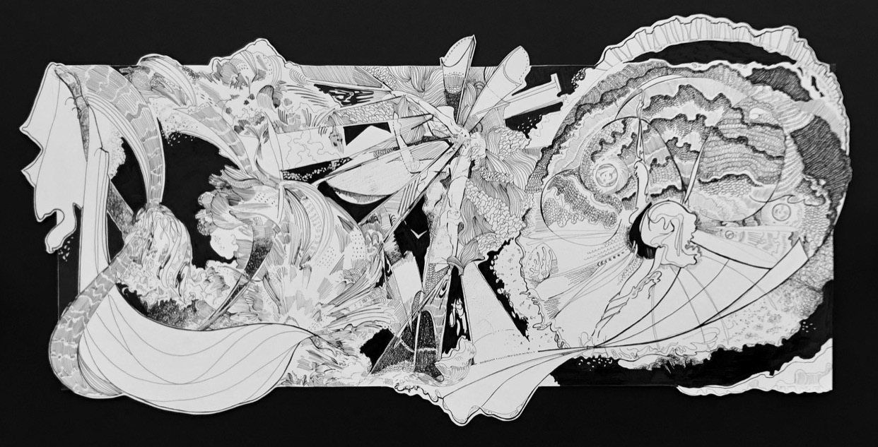 The Three Forms. Pen and Ink.