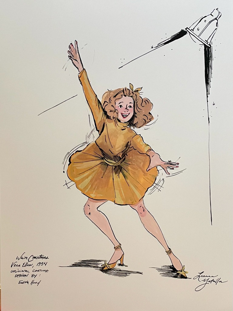 "Vera Ellen (1)" Gouache and Ink Dip Pen
