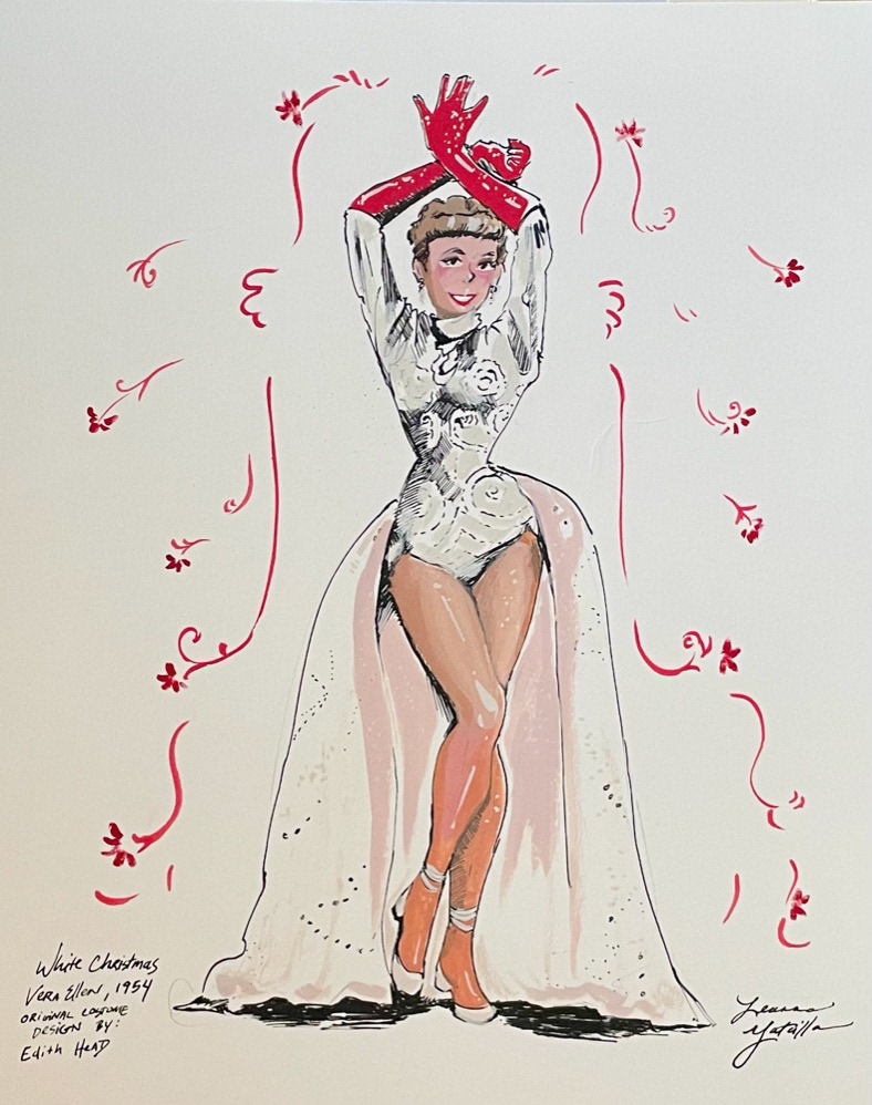 "Vera Ellen (2)" Gouache and Ink Dip Pen