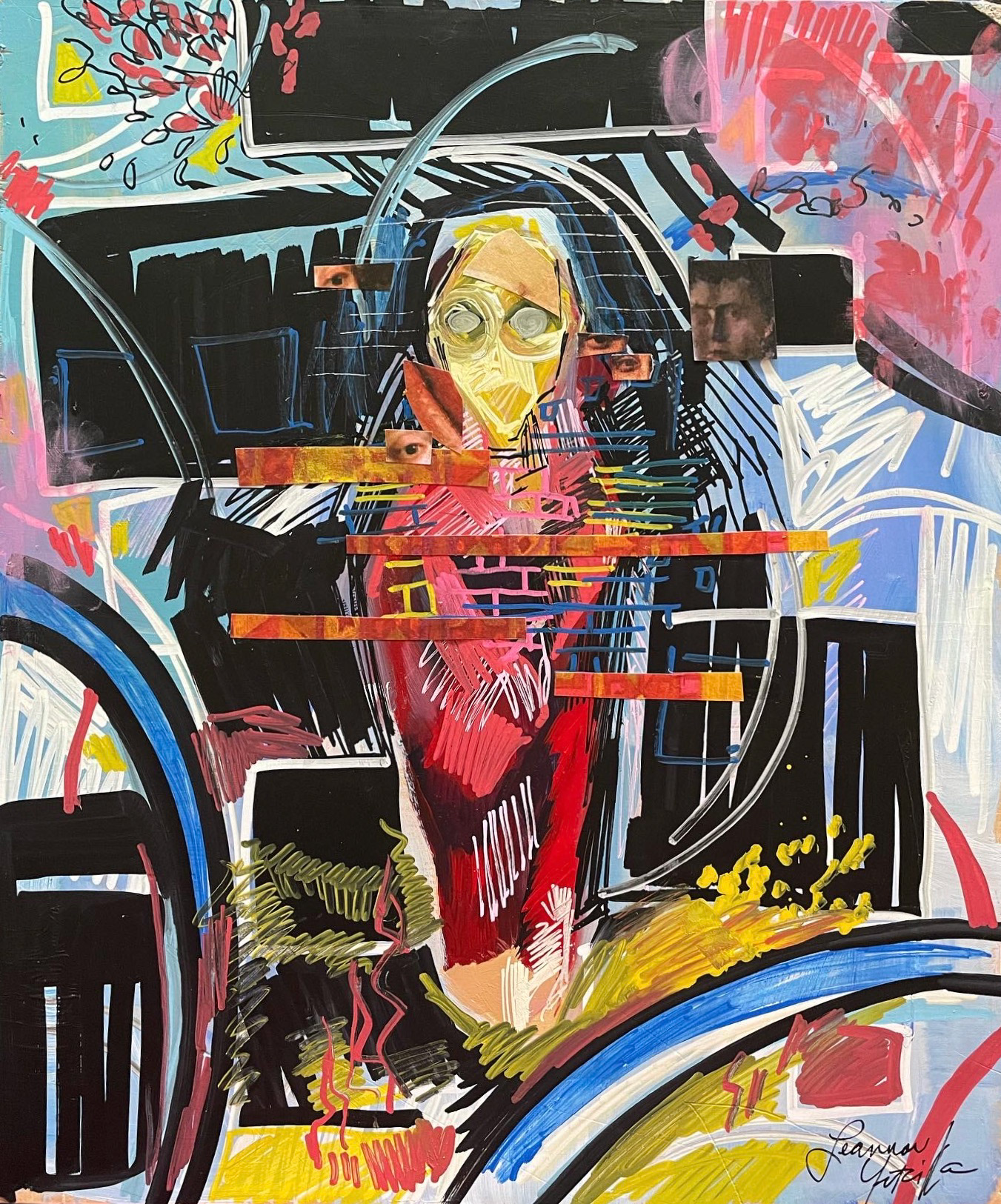 Character Design. Mixed Media on Wood.