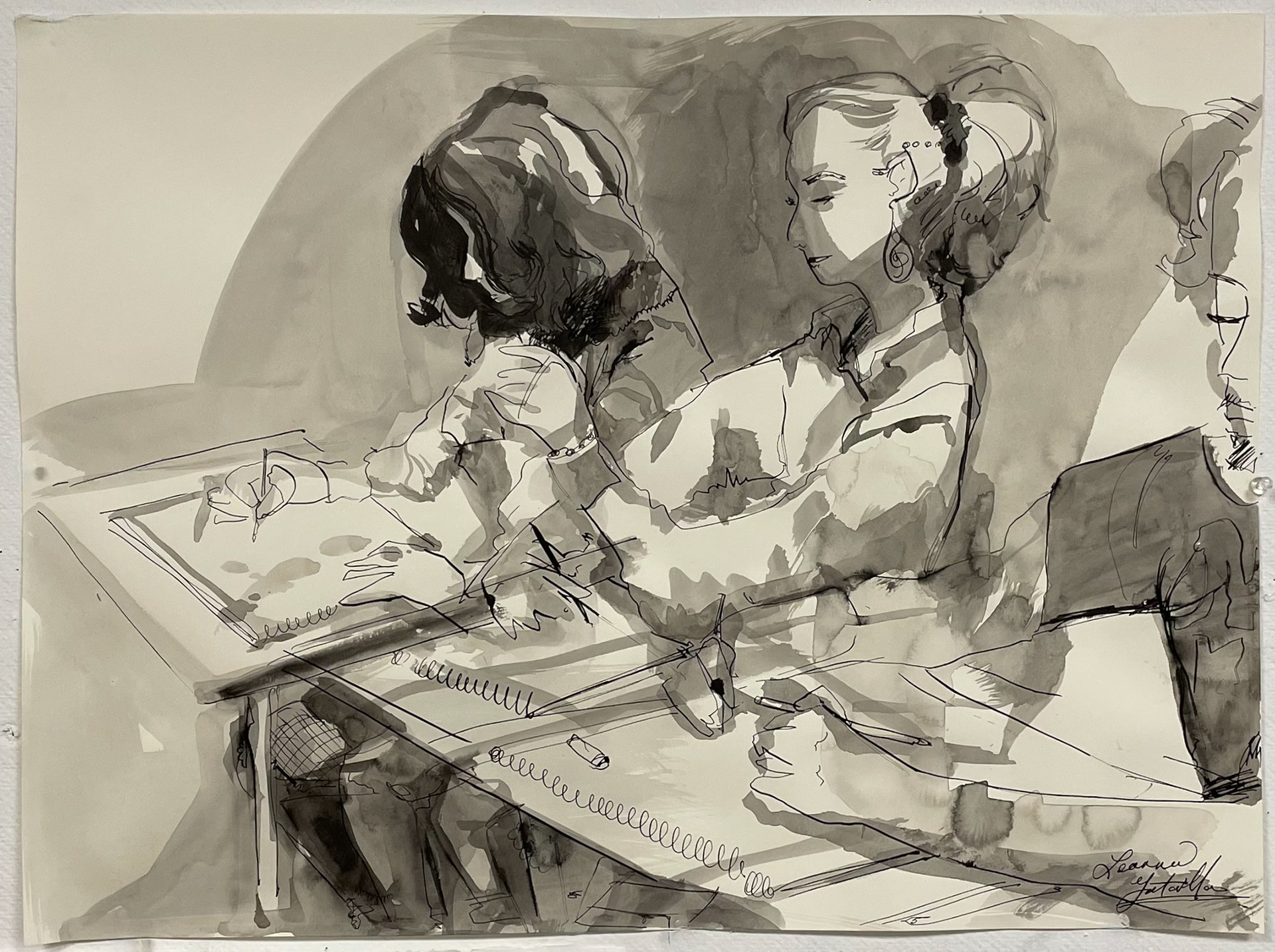 Ink Painting of Figure Drawing Class 1