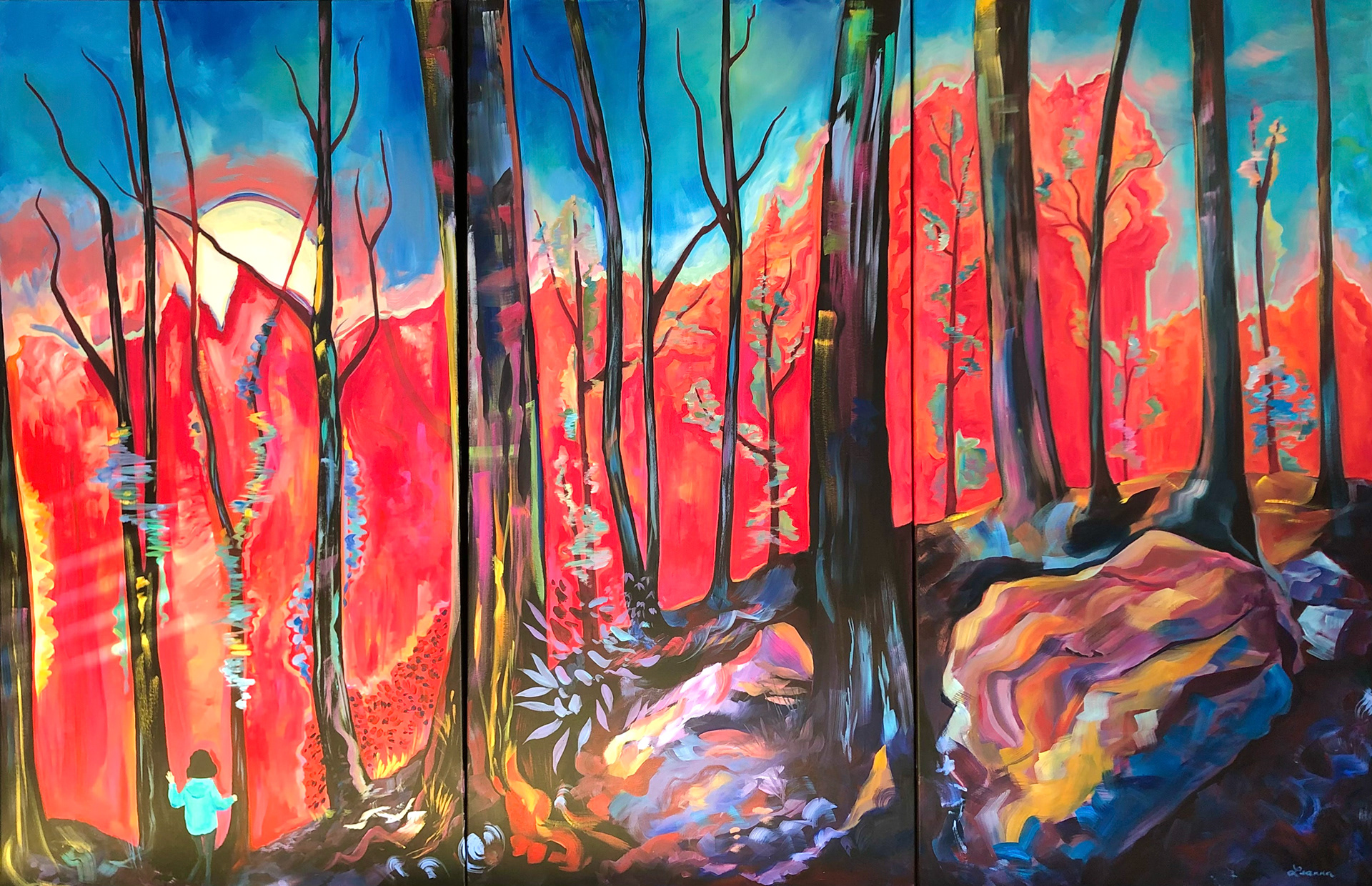 The Woods. Acrylic.
