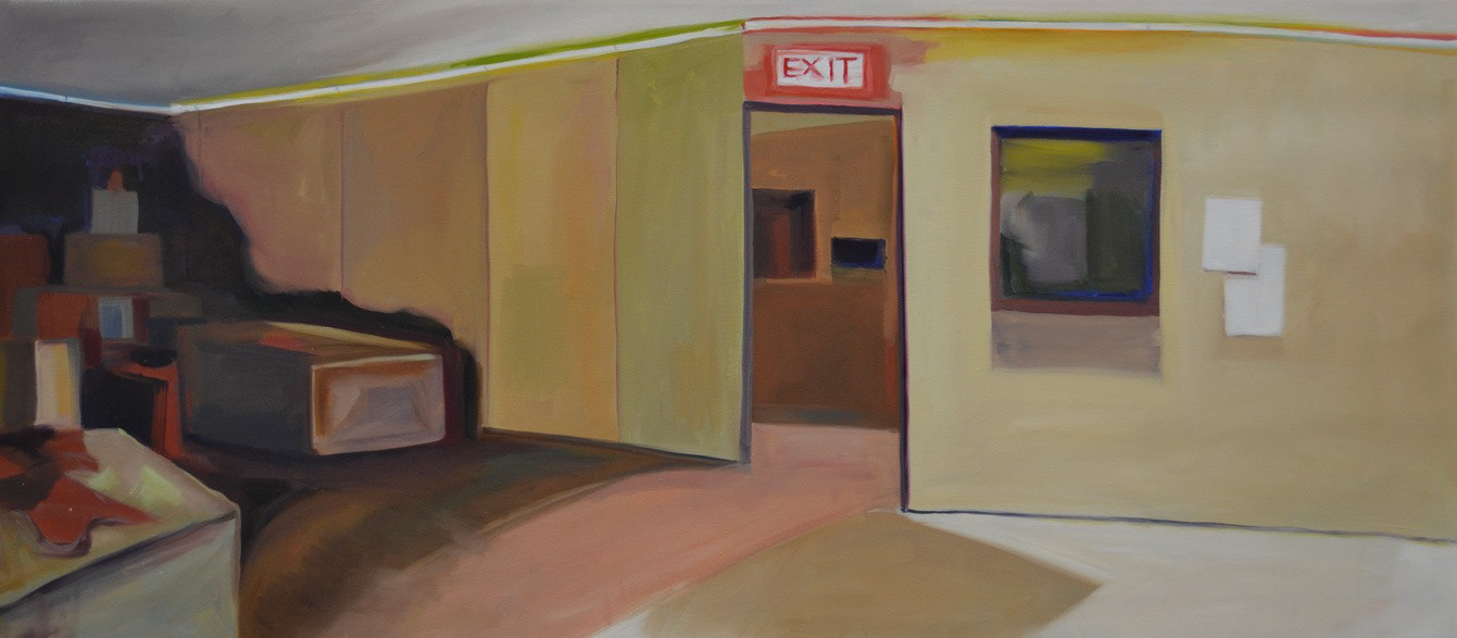 Office Space. Oil on Canvas. 19"x43". 2023