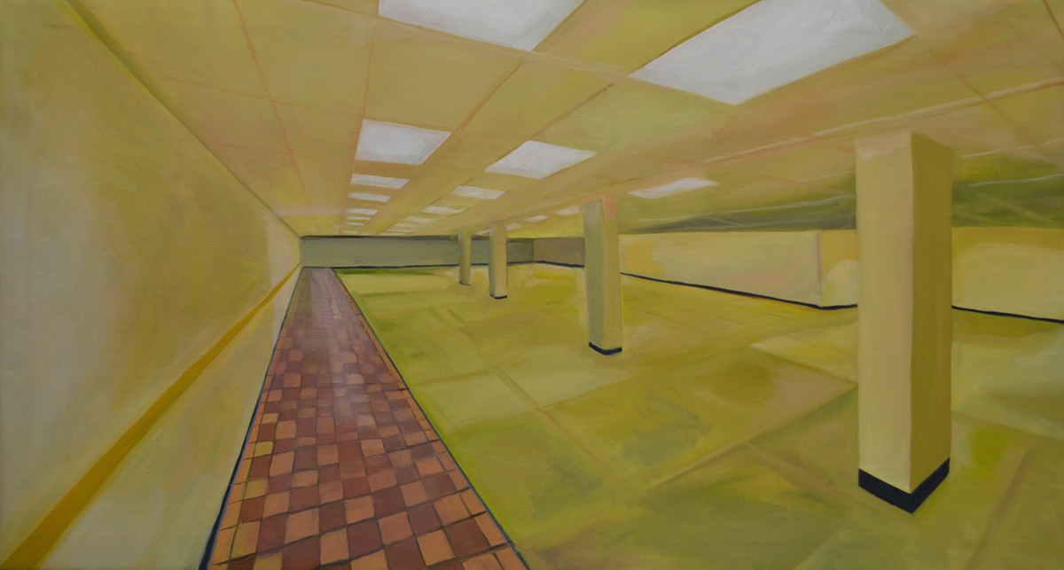 Fluorescents. Oil on Canvas. 25"x46". 2023