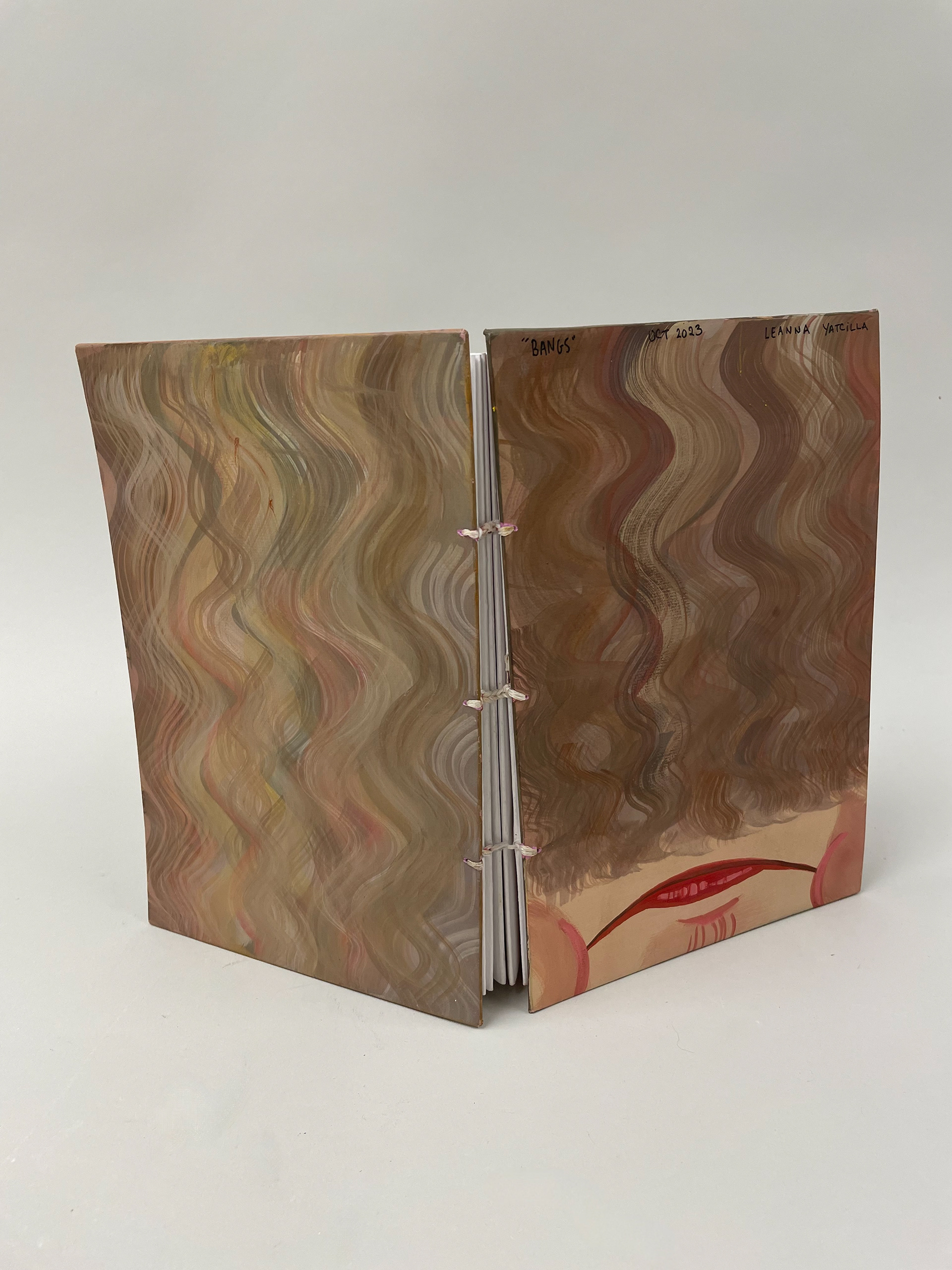 "Bangs (4)" Handmade Gouache Book