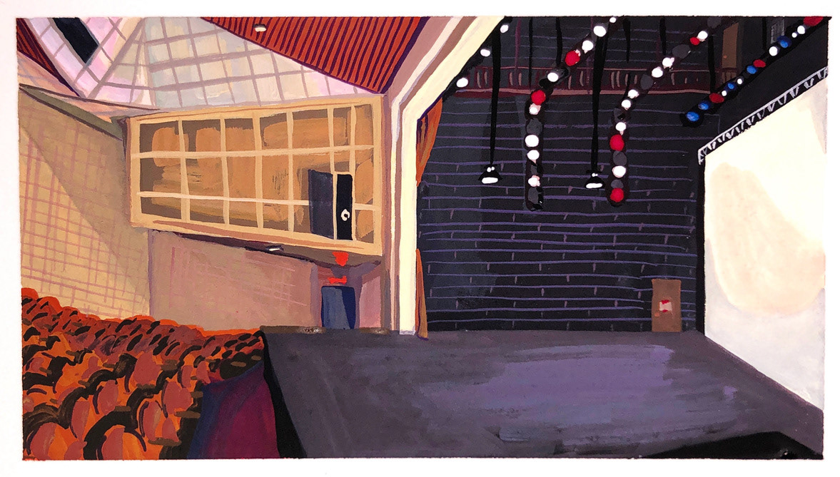 BPAC Theatre. Gouache.