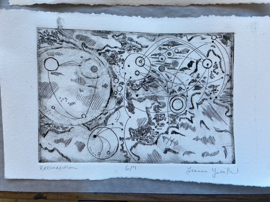 Map of Space (Reconnection). Intaglio.