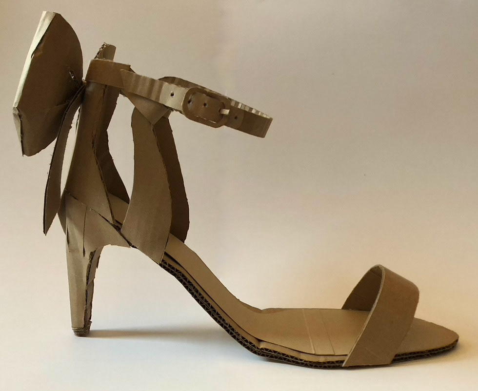 Scaled-Up High Heel 2. Cardboard.