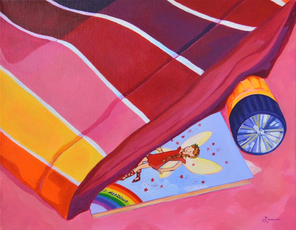 Bedtime Reading. Acrylic on Canvas. 11 x 14 in. 2021.