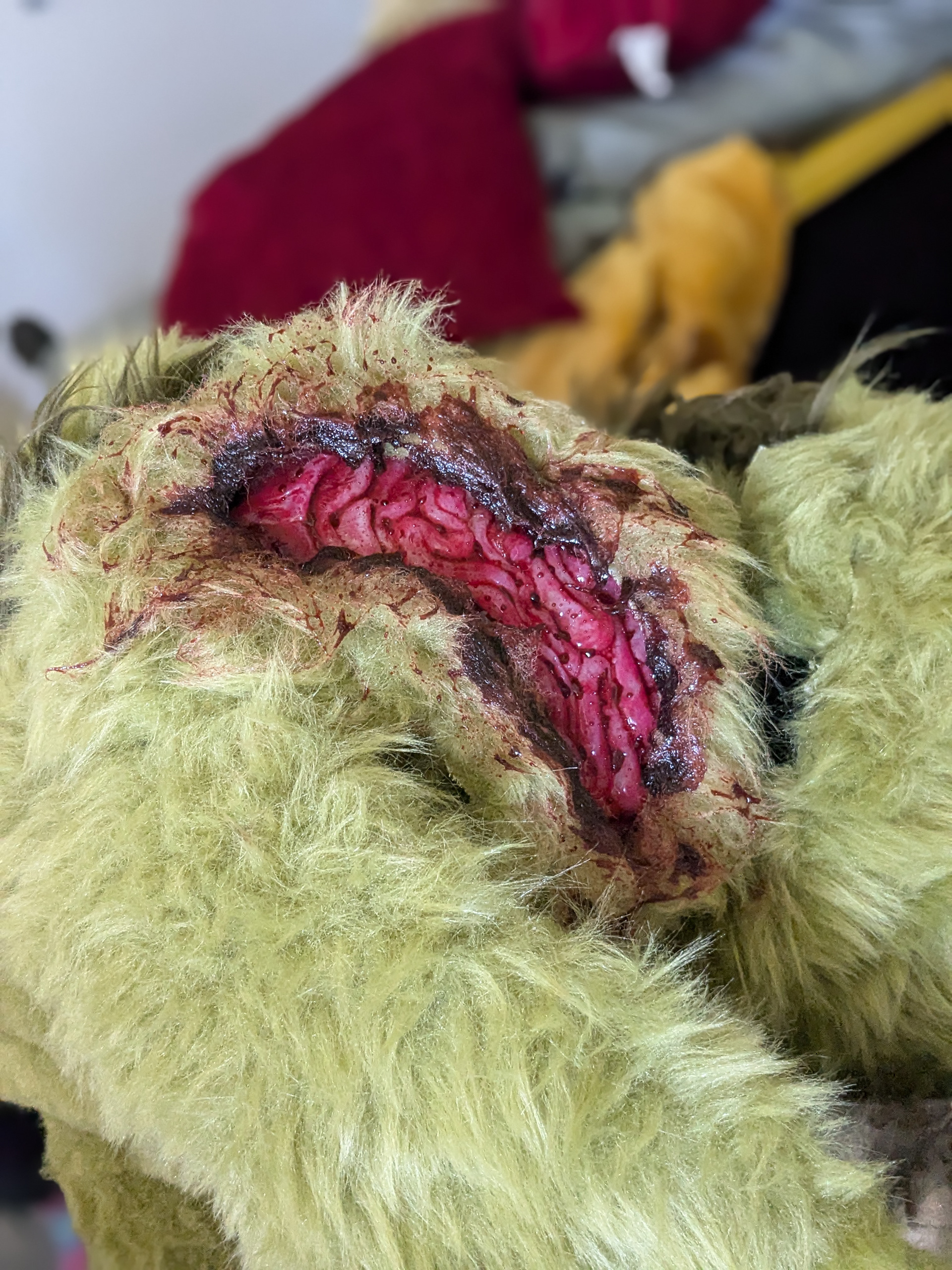 Final Prosthetic Placed on Puppet (Friendly Alien Time)