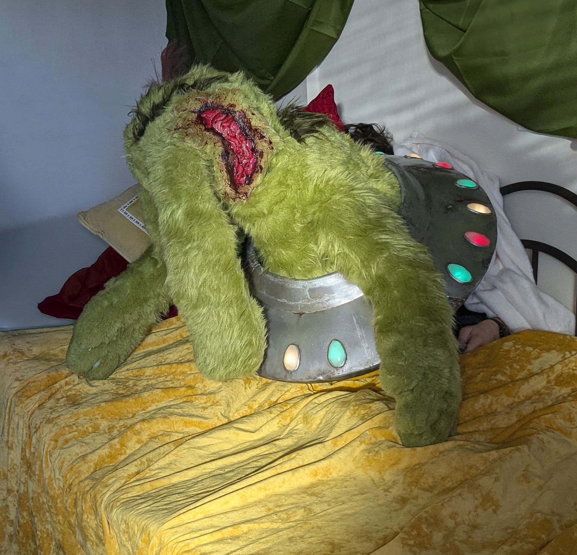 Final Prosthetic Placed on Puppet (Friendly Alien Time)