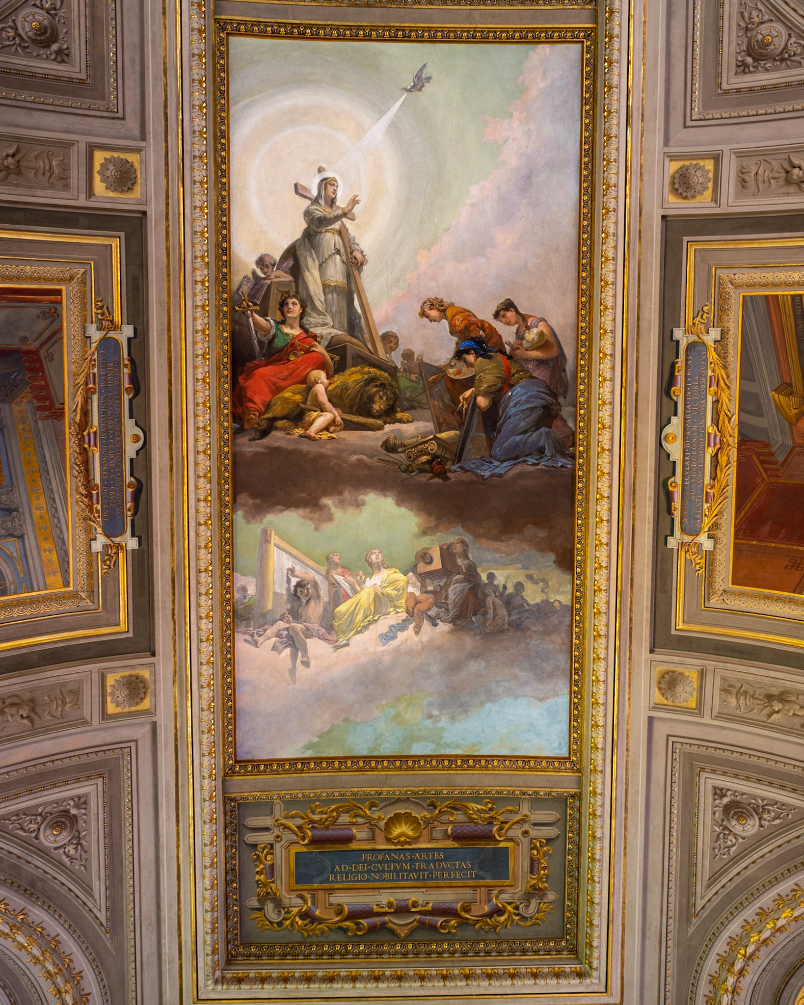 One of many ceilings in the Vatican