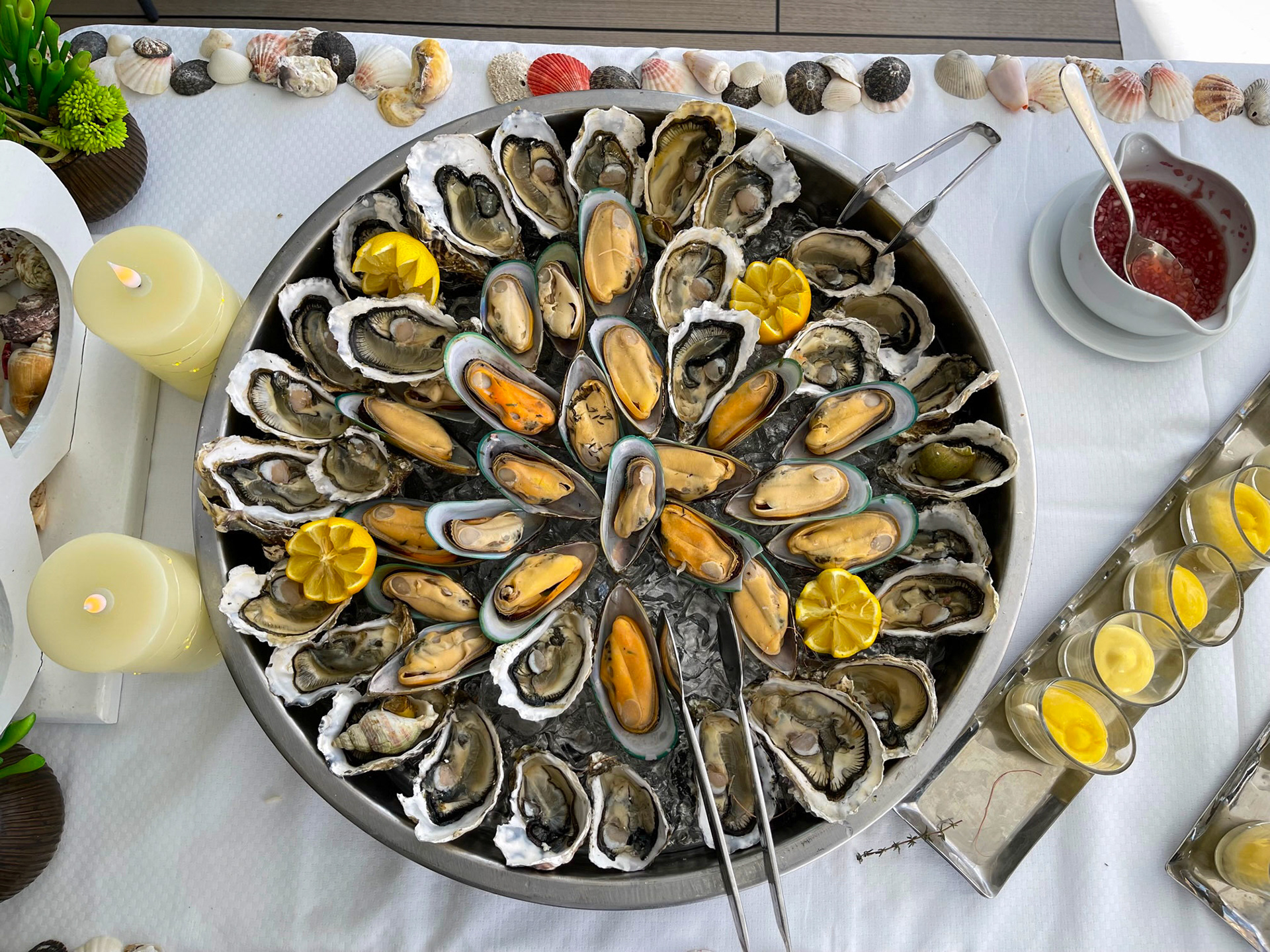 Clams - seafood night on board