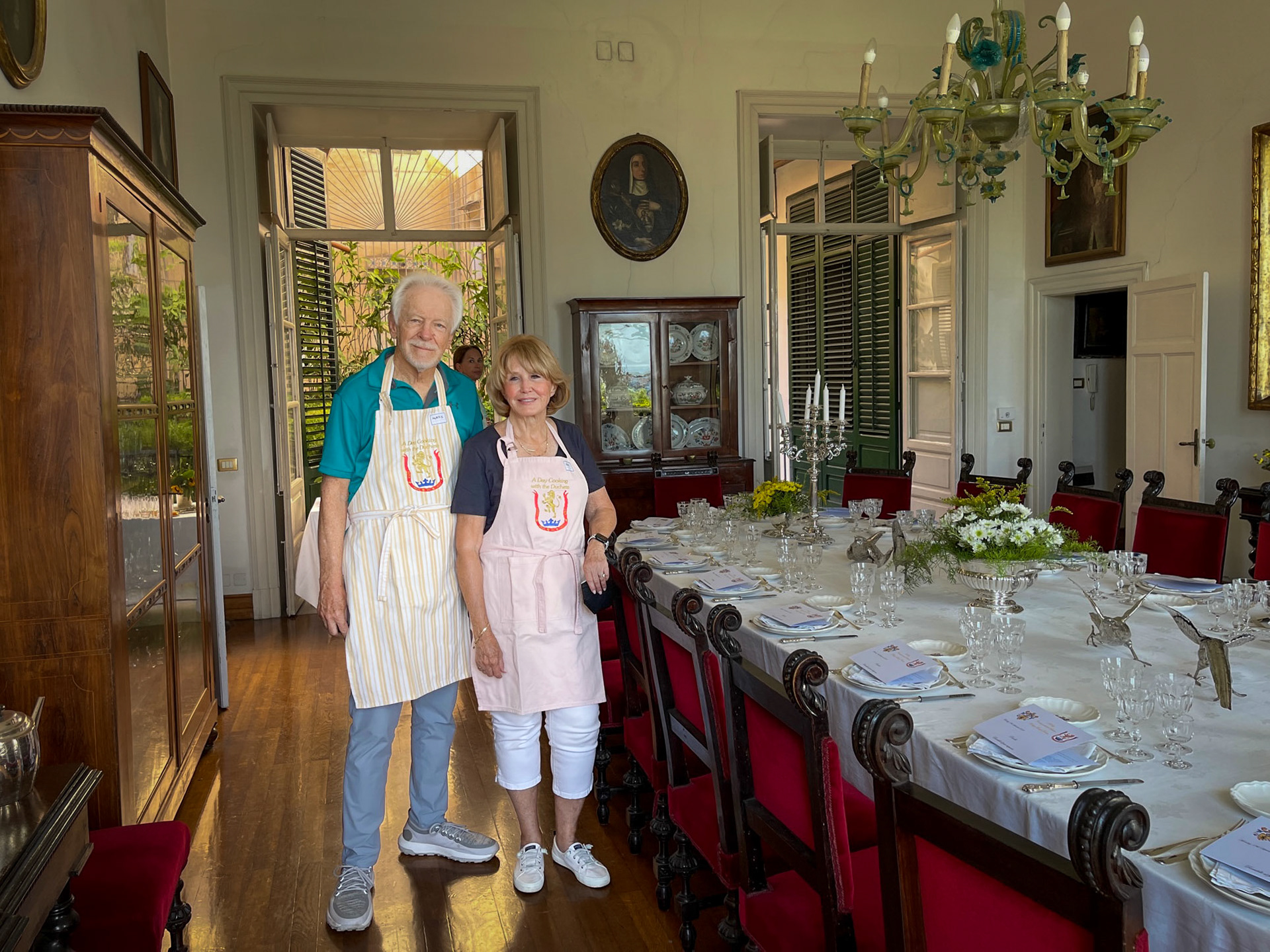 Dining room in Duchess Tomasi's palazzo, Palermo