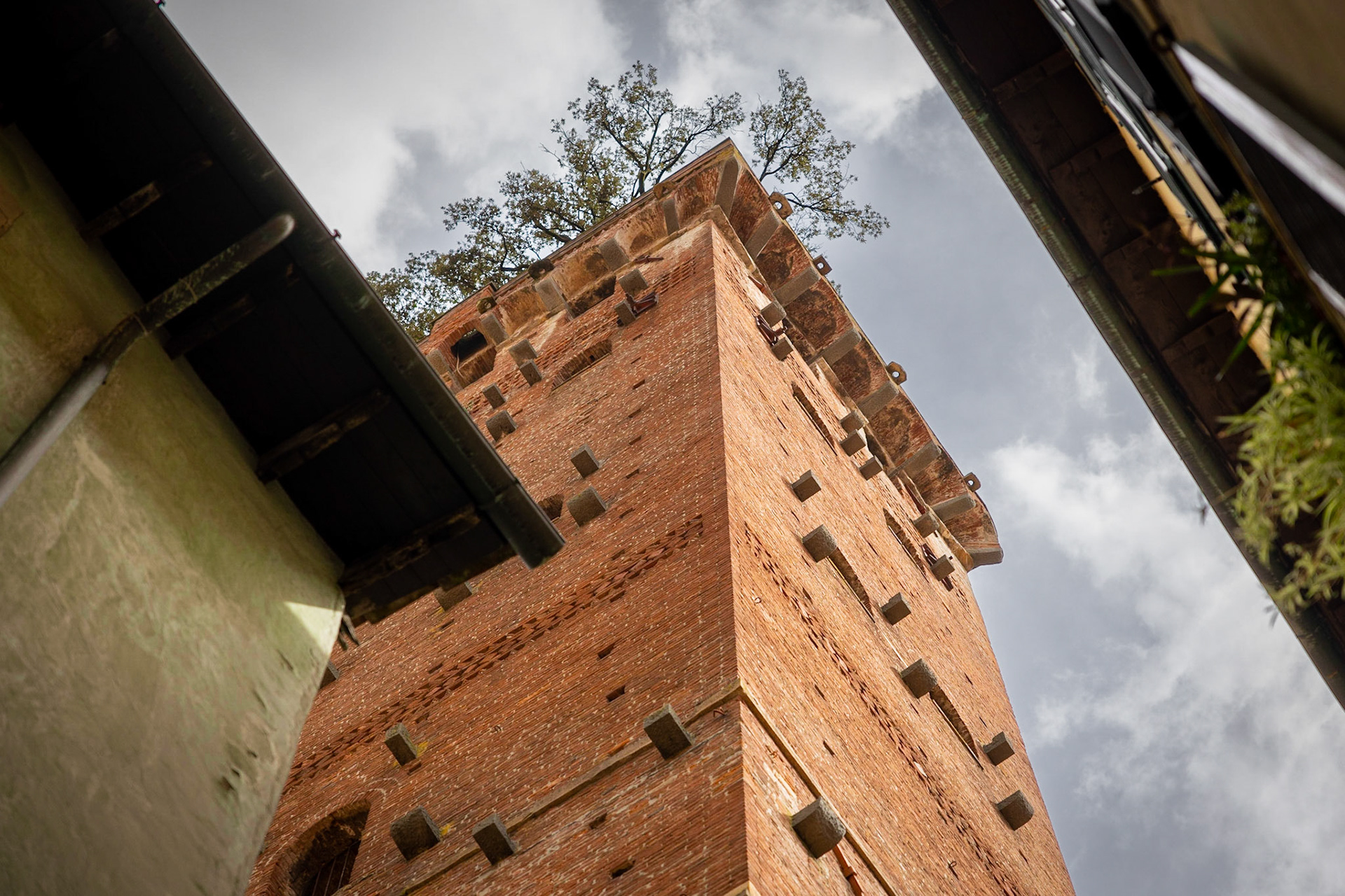 One of several towers in Lucca