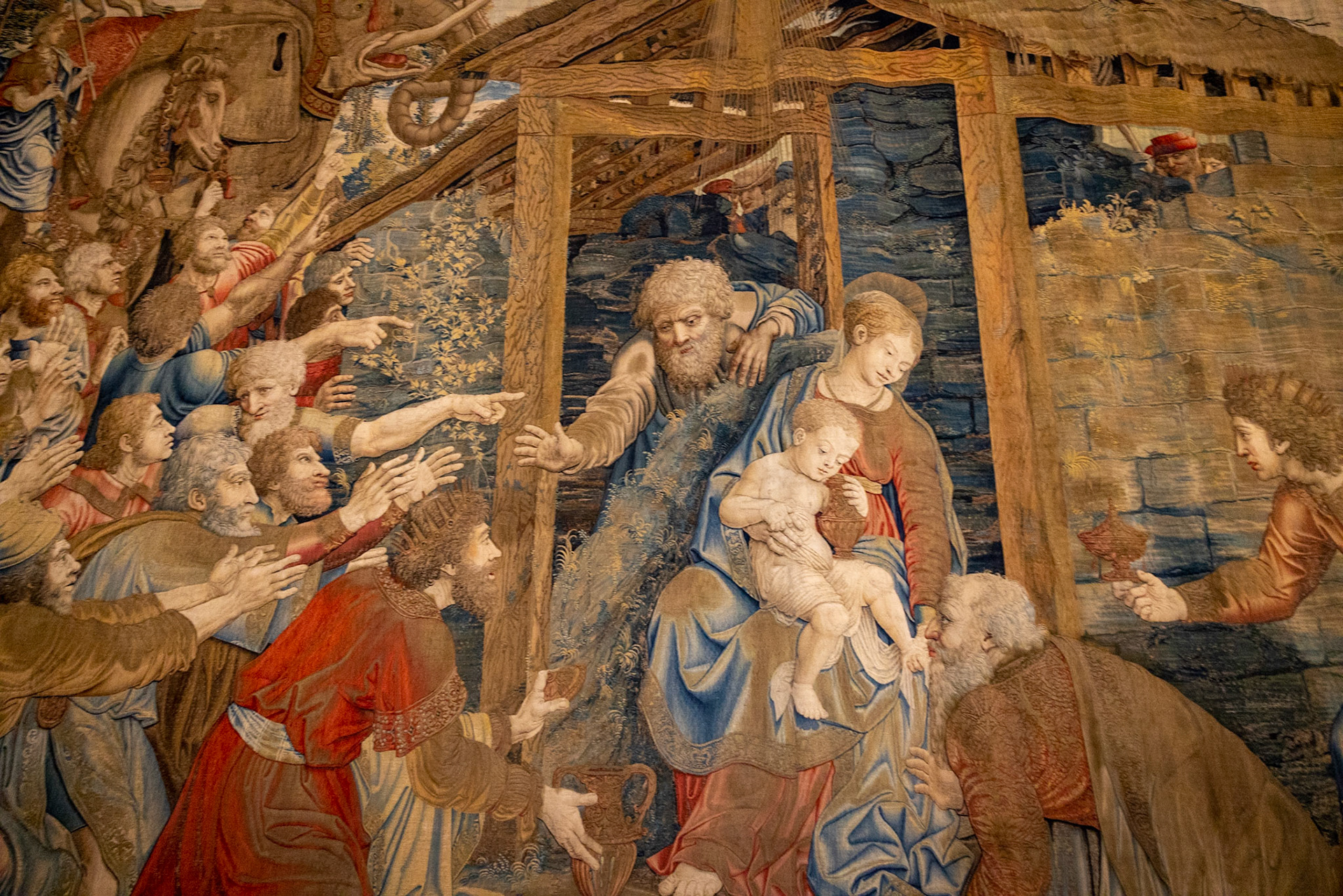 One of the beautiful tapestries in the Vatican